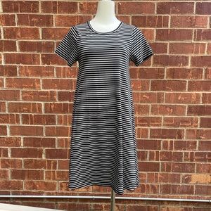 LuLaRoe Grey & Black Striped Dress (XS)